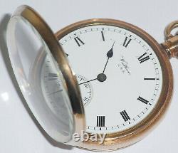 10ct Gold Two Plates Beautiful Antique Waltham Marquis USA Pocket Watch 1908