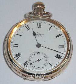 10ct Gold Two Plates Beautiful Antique Waltham Marquis USA Pocket Watch 1908
