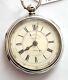 (114) English Silver Fusee Chronograph Pocket Watch, Hm 1881. Working Order