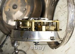 12cm, 1200gr DOUBLE WHEEL DUPLEX ESCAPEMENT Antique COACH Watch