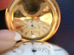 14K Solid Gold ANTIQUE 1886 AM. WALTAM Pocket Watch Running 59.2 GR FULL HUNTER