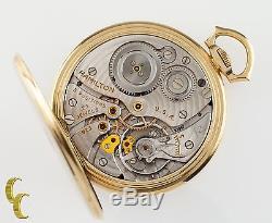 14K Yellow Gold Antique Hamilton Open Face Pocket Watch Gr 923 10S 23 Jewel