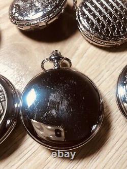14 x Antique Style, Metal Pocket Fob Watches Bundle Decorative Working READ NOTE