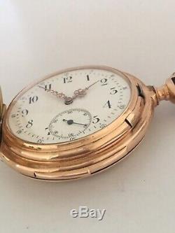 14k Gold Full Hunter LeCoultre & Co. Minute Repeater Antique Pocket Watch