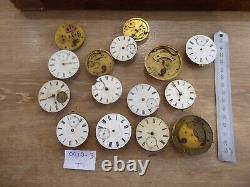 15 Antique Gents Fusee Pocket Watch Movements