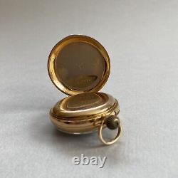 15ct Gold Open Faced Pocket Watch Working 24g Antique Victorian Hallmarked 1886