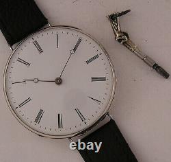 160 Years Old All ORIGINAL Cylindre 1860 French Silver Wrist Watch Mint Serviced
