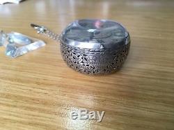 1680 Verge Fusee DE Choudens One Hand Alarm Oignon Silver Spindel Pocket Watch