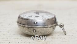 1710s OIGNON Verge Fusee Antique Pocket Watch MONTRE COQ SpindelTaschenuhr