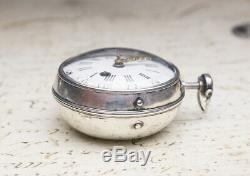 1720s Single Hammer REPEATING OIGNON Verge Fusee Antique Pocket Watch MONTRE COQ