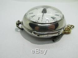 1774 square pilled verge fusee pocket watch solid silver v. G. C and working
