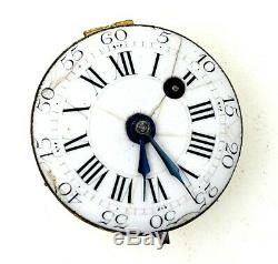 1780s Verge Fusee Pocket Watch Movement VERY SMALL SIZE 25mm RUNS