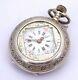 1800s Fancy Silver Fancy Antique Pocket Fob Watch Needs Work