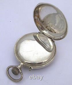 1800s Fancy Silver Fancy Antique Pocket Fob Watch Needs Work