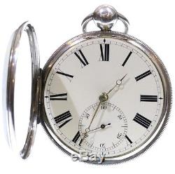 1826 Massey Type II Very Large Antique Pocket Watch Silver Fusee Lever. Serviced