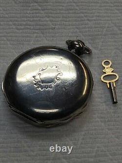 1857 18 Size 11 Jewel Sterling Waltham American Watch Co Pocket Watch Key Wind