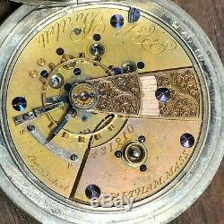 1857 Waltham P. S. Bartlett Pocket Watch / Fogg's 11 Jewels Key Wind Antique