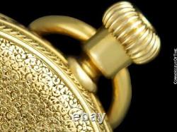 1869 PATEK PHILIPPE Antique Bespoke Midsize 40mm Pocket Watch 18K Gold