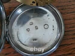 1870 London Sterling Silver, Fusee Pocket Watch, Working, Antique Watch