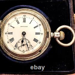 1885 Longines Gentlemans Silver Pocket Watch, 1878 Paris Anniversary, Running