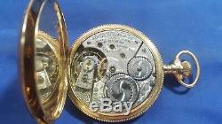 1888 Antique Waltham 17j 16s Pocket Watch Multicolor 14K Gold Case