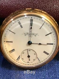 1891 Antique Elgin 14 K gold Watch 11j size 6s and 94 grade Gorgeous gold case
