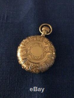 1891 Antique Elgin 14 K gold Watch 11j size 6s and 94 grade Gorgeous gold case