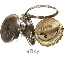 1891 Antique John Forrest Silver Fusee Lever Pocket Watch. Serviced