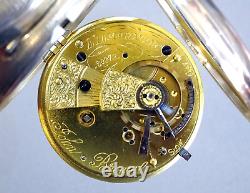 1891 Mint Cond. Fusee Gents Pocket Watch. J Brown Kilmarnock. SERVICED. Antique