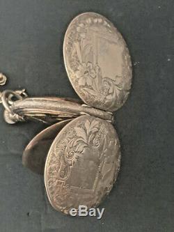 1895 Elgin full hunter antique pocket watch gold gilded works perfect 7j size 16