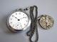 1897 Nice Large Elgin Gents Pocket Watch Train Loco. Rear Cover Serviced Antique