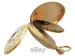 18 ct Yellow Gold Ladies Pocket Watch, Half Hunter Antique Victorian