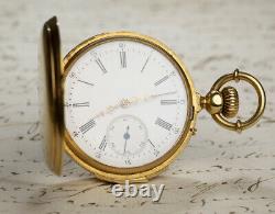 18k GOLD REPEATER Antique Repeating Pocket Watch attributed to L. AUDEMARS