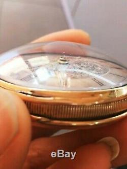 18k solid gold pocket watch antique repeater Caspar Kaufmann working