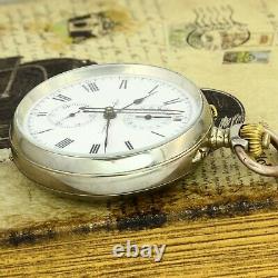 1900 Alfred Sandoz marine deck Swiss made vintage split chronograph pocket watch