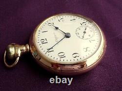 1900 Beautiful ELGIN 17J R/Gold Gents Pocket Watch. Antique. Serviced & In GWO