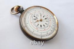 1900 Metal Cased 15 Jewels Swiss Lever Chronograph Pocket Watch Fully Working