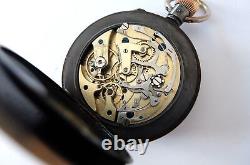 1900 Metal Cased 15 Jewels Swiss Lever Chronograph Pocket Watch Fully Working