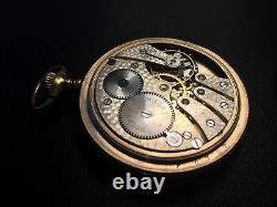 1900 Rare Rolex Large 52mm 14k Gold Antique Pocket Watch Runs Perfect