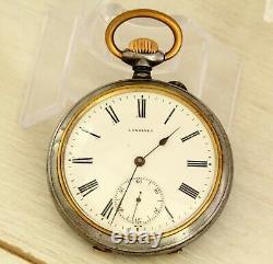 1900's Antique LONGINES 19.75 open face mechanical Swiss made pocket watch