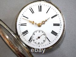 1900s Nice Swiss, Silver Gents Pocket Watch. Serviced & Working. Antique
