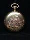 1907 Antique Hamilton 946 Pocket Watch With Train And Flowers 23 Jewels I-8557