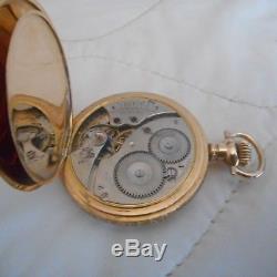 1913 Antique Double Hunter SOLID 14k GOLD Waltham Pocketwatch 106 YEARS OLD