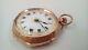 1914 Antique 9ct Rose Gold Pocket Watch Swiss Movement Small