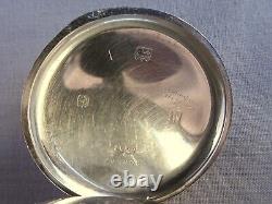 1918 Beautiful Silver WALTHAM 17J PS BARTLETT Gents Pocket Watch & Chain Antique