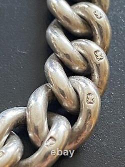 1923 Sterling. 999 Silver Necklace Watch Chain and Fob, approx 72g 16.5 Inches