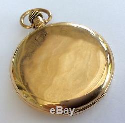 1924 Full Size Antique Solid 9ct Gold Waltham Pocket Watch 83.6 Grams