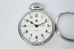 1944 Elgin Military Deck Watch / Pocket Watch 22 Jewels B W Raymond Working G8