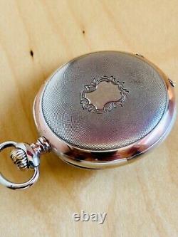 2A438 Antique Zenith silver pocket watch