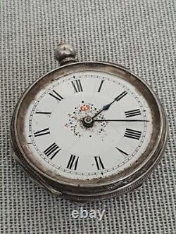 2 Antique Ladies Pocket Watches White Faced Enamelled HM 935 Untested c1900